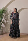 Beautifully flared gown designed for effortless elegance