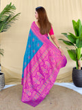 Beautiful silk saree featuring elegant traditional motifs