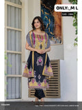 JPSP-Stylish Spaghetti Style Beautiful Print Chanderi Kurti With Pant And Dupatta Set!