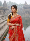 JPSP - Pure Heavy Rajwada Pasmina Silk Original Minakari Jaqurad Weaving Saree