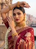 JPSP-JPSP Mart- Pure Hand Dyeing Chainya Tissue Shimmer Saree