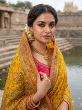 JPSP - Pure Heavy Rajwada Pasmina Silk Original Minakari Jaqurad Weaving Saree