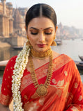 JPSP-JPSP Mart- Pure Hand Dyeing Chainya Tissue Shimmer Saree
