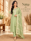 JPSP Mart -   Beautiful, classic three-piece ethnic Roman silk Suit set with Embroidery