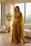 JPSP-DESIGNER INDO-WESTERN LUXURY EDIT | Rich Viscose Satin with intricate beads work & fine hand work embroidery